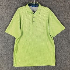 Devereux Golf Polo Shirt Men's‎ Large Short Sleeve Green Polyester Blend